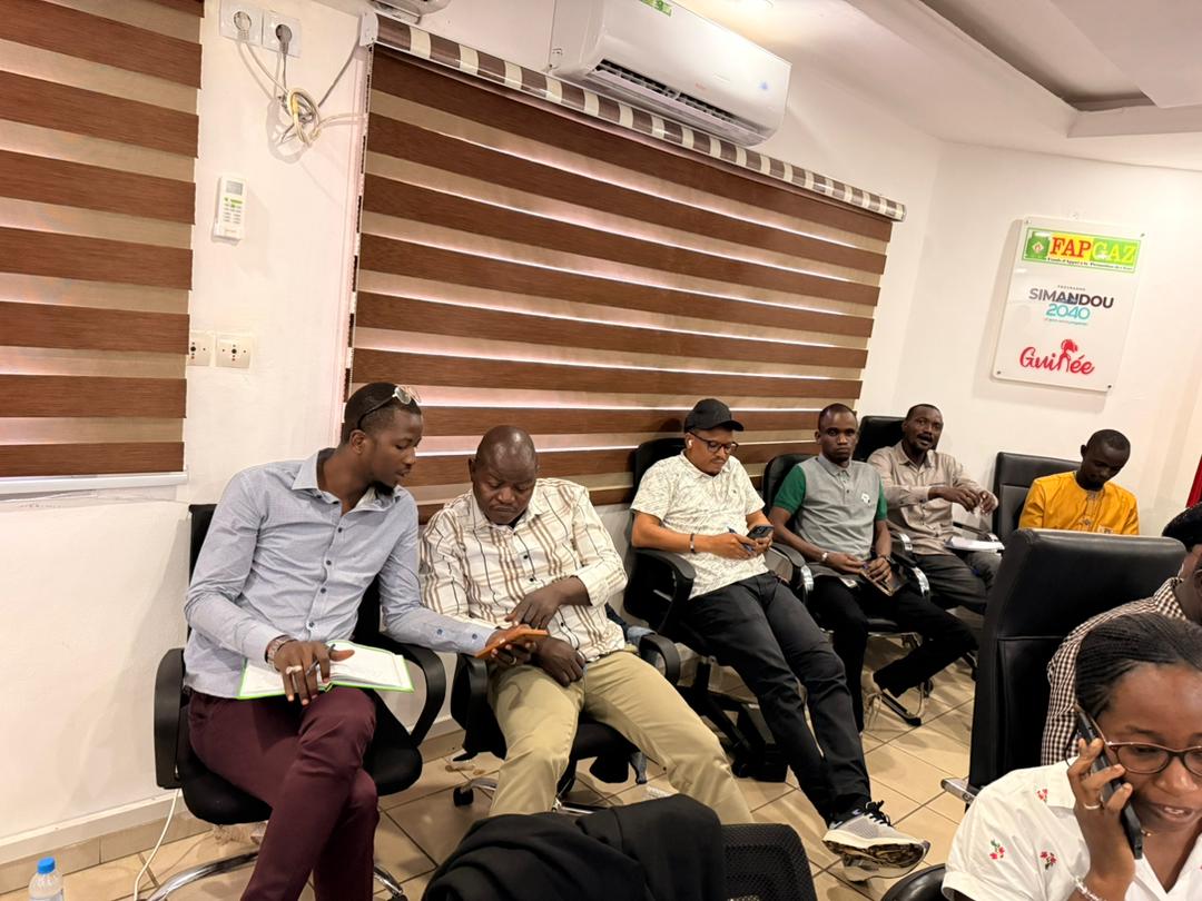 Rangée de participants pendant un atelier RH à Conakry